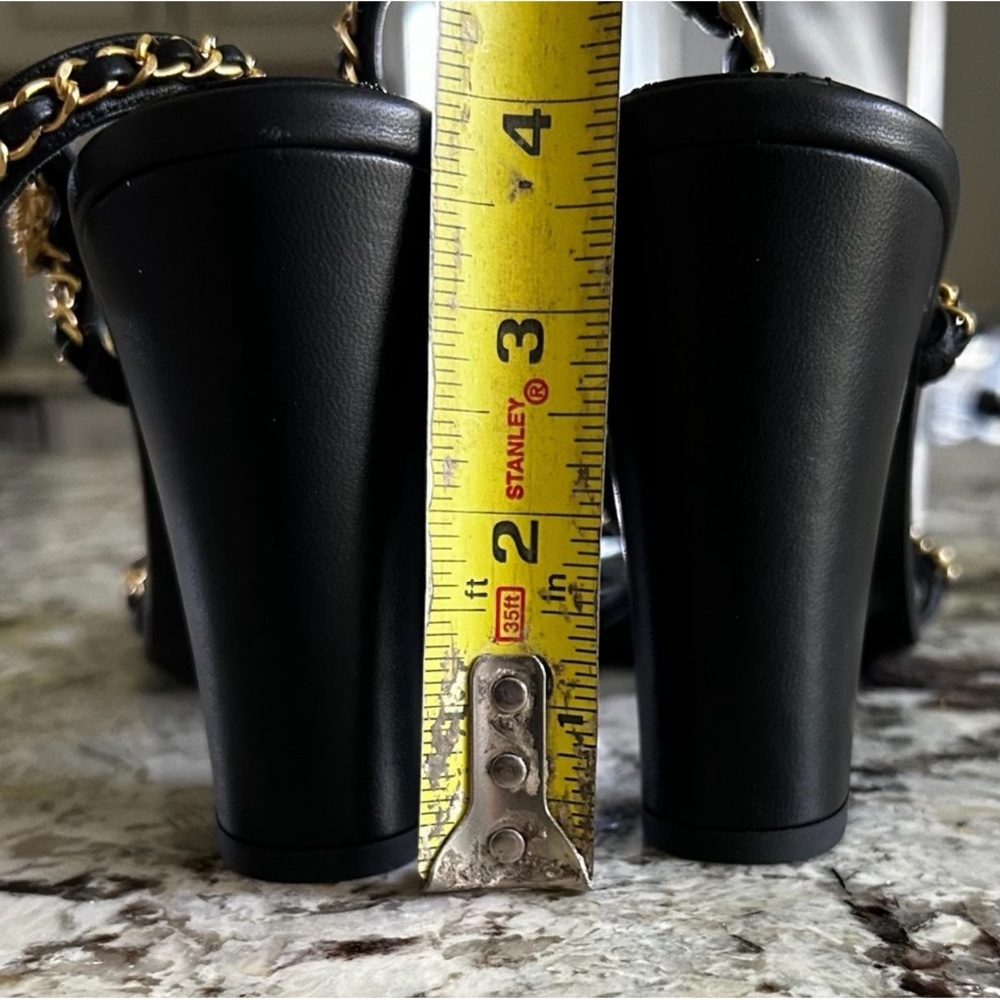 CHANEL New Interlocking Black T-strap Sandals - Picture 7 of 13